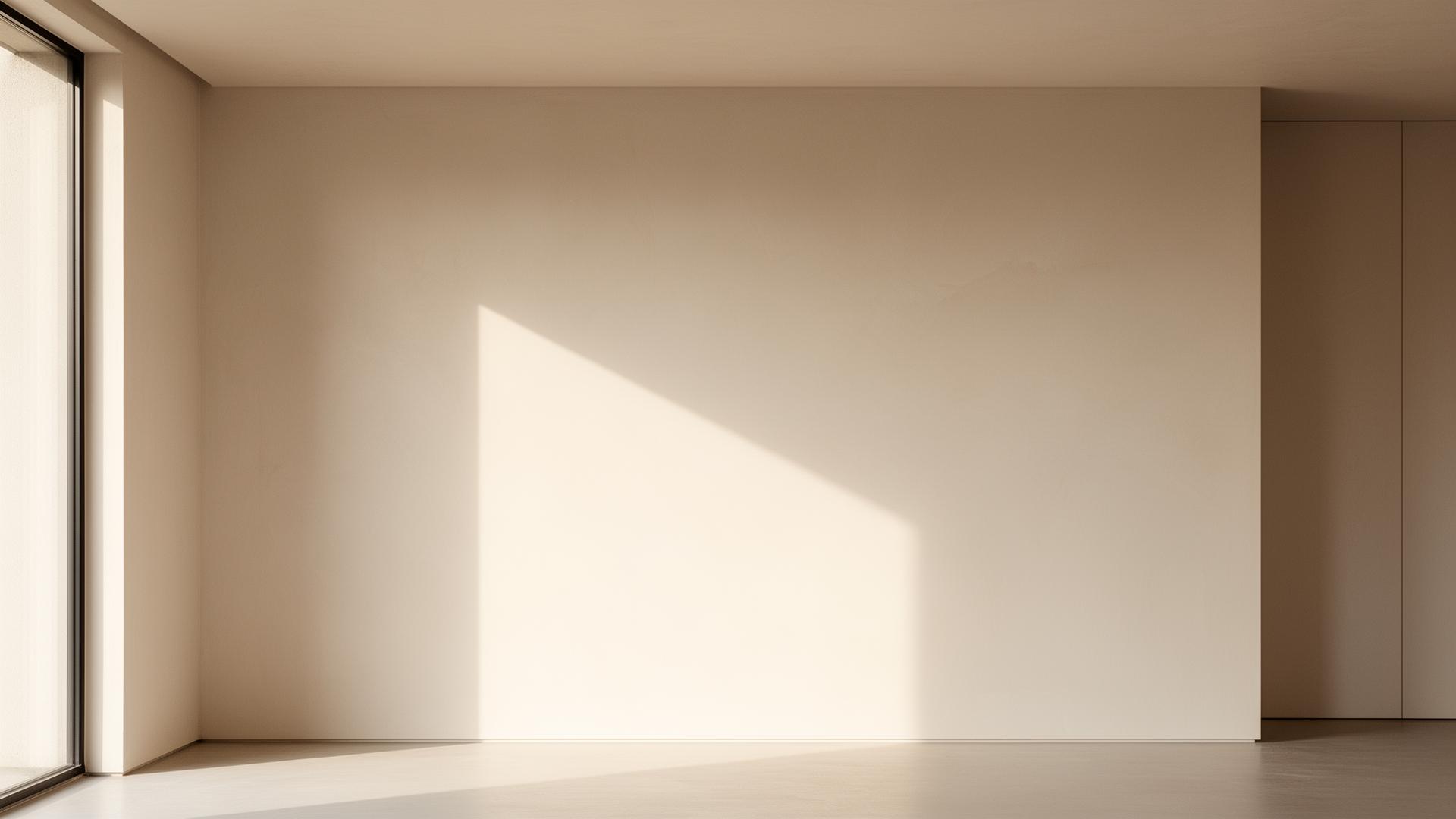 Minimalistisk Micro cement væg med blødt sidelys